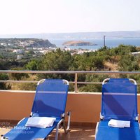 006 Villa Kalypso upstairs sun terrace and view to Almyrida and Souda Bay