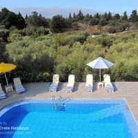 04 Olive Grove pool terrace and mountain view.